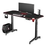 ULTRADESK Herný stôl LEVEL RED, 140x70cm, 72-124cm, elektricky nastaviteľná výška, s XXL podložkou UDESK-LVA-RB