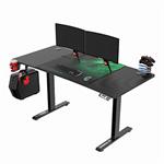 ULTRADESK Herný stôl LEVEL V2 GREEN, 140x68cm, 72-117cm, elektricky nastaviteľná výška, s XXL podlo UDESK-LVA-GN