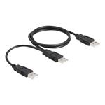 USB 2.0 cable Type-A to 2 x Type-A 70 cm, USB 2.0 cable Type-A to 2 x Type-A 70 cm 80000