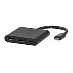 USB (3.1) Adaptér, USB C (3.1) M-HDMI F + USB A (3.0) F + USB C (3.1) F, 0, čierny, All New, box, 4 KAU3CK1SPB0W