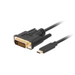 USB-C(M)->DVI-D(24+1)(M) kabel 0,5m černá CA-CMDV-10CU-0005-BK