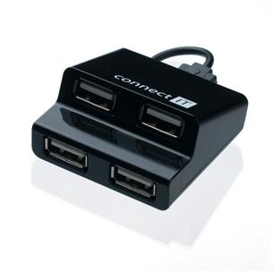 USB hub Connect IT 4 porty STEP - černý CI-108