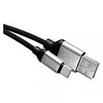 USB kábel 2.0 A/M - C/M 1m čierny 8592920068908