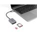 USB Type-C Card Reader in aluminium enc, USB Type-C Card Reader in aluminium enc 91009