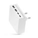 USBePower Hide Mini 27W 4-in-1 wall charger - White MHPWLEUWH