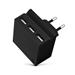 USBePower Hide Mini 3-in-1 wall charger - Black MINIHIDEBLK