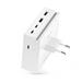 USBePower Hide PD 57W 5-in-1 wall charger - White HIDEPDWL_EUWH