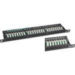 UTP 0,5U Patch panel S-line 24 port Cat.5E Black 4007