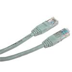 UTP patchcord, Cat.5e, RJ45 M-10m, netienený, krížený, šedý, Logo, blistr