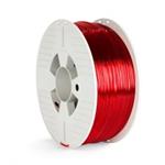 VERBATIM 3D Printer Filament PET-G 2.85mm ,123m, 1000g red transparent 55062