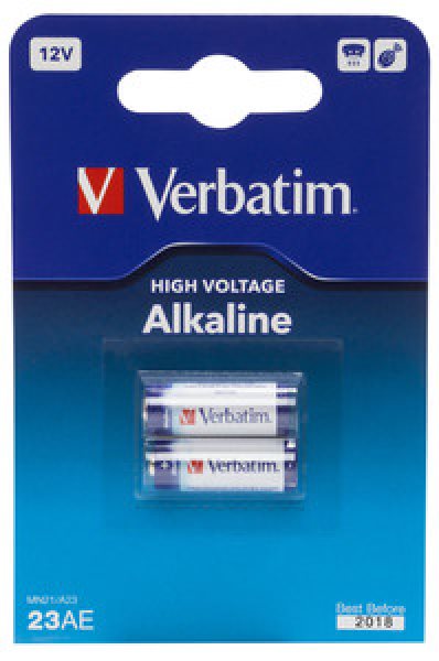 VERBATIM alkalické baterie 23AE (MN21), 12V, 2ks