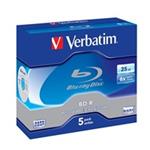 Verbatim BD-R, Single Layer 25GB, jewel box, 43715, 6x, 5-pack, pre archiváciu dát