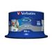 Verbatim BD-R SL, Hard Coat protective layer Wide Inkjet Printable, 25GB, Spindle, 43812, 6x, 50-pa