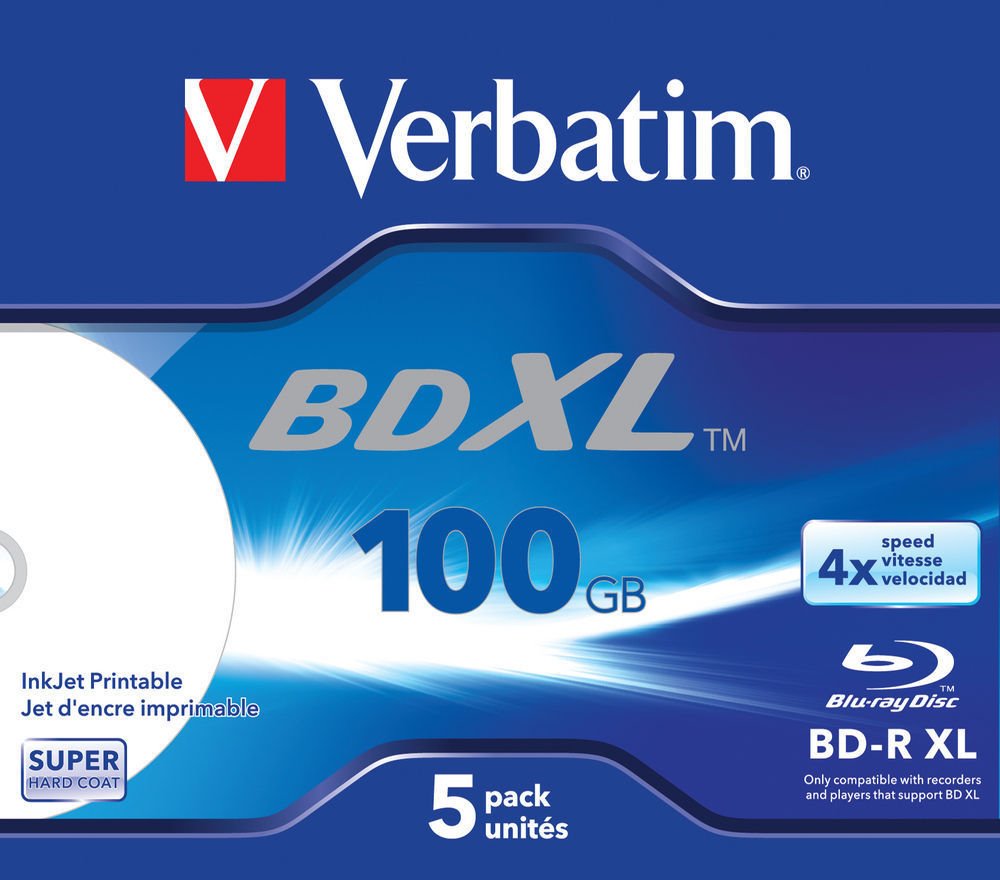 Verbatim BD-R XL, Hard Coat, jewel box, 43833, 4x, 1 ks, pre archiváciu dát 43789