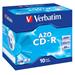 Verbatim CD-R, 43327, DataLife PLUS, 10-pack, 700MB, Super Azo, 52x, 80min., 12cm, Crystal, bez mož