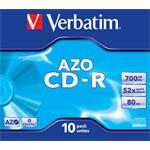 Verbatim CD-R, 43327, DataLife PLUS, 10-pack, 700MB, Super Azo, 52x, 80min., 12cm, Crystal, bez mož