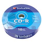 Verbatim CD-R, 43725, 10-pack, 700MB, Extra Protection, 52x, 80min., 12cm, cake box, Standard, pre