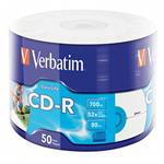 Verbatim CD-R, 43794, Inkjet Printable, 50-pack, 700MB, 50x, 12cm, spindle, pre archiváciu dát