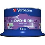 VERBATIM DVD+R DoubleLayer 8,5GB/ 8x/ MATT SILVER/ 50pack/ spindle 43758