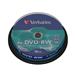 Verbatim DVD-RW, 43552, DataLife PLUS, 10-pack, 4.7GB, 4x, 12cm, General, Serl, cake box, Scratch R