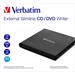 VERBATIM externí mechanika Slimline CD/DVD Writer USB - without NERO 53504