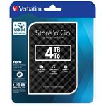 Verbatim externý pevný disk, Store,N,Go, 2,5&quot;, USB 3.0, 4TB, 4000GB, 53223, čierna