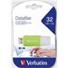 VERBATIM Flash Disk 32GB DataBar USB 2.0 Drive, zelená 49454