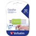 VERBATIM Flash Disk 32GB DataBar USB 2.0 Drive, zelená 49454