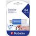 VERBATIM Flash Disk 64GB DataBar USB 2.0 Drive, modrá 49455