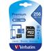 VERBATIM MicroSDXC karta 256GB Premium, U1 + adaptér 44087