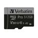 Verbatim pamäťová karta MicroSD, 512GB, micro SDXC, 47046, UHS 3 (U3), s adaptérom