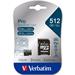 Verbatim pamäťová karta MicroSD, 512GB, micro SDXC, 47046, UHS 3 (U3), s adaptérom