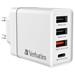 VERBATIM Univerzální adaptér CHR-30EU2, 30W, 1x USB-C, 3x USB bílá 49701