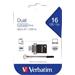 Verbatim USB DUAL DRIVE 2.0 / OTG 16GB 49842