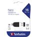 Verbatim USB flash disk, 2.0, 16GB, Nano Store ,N, Stay, OTG adaptér (micro USB), čierny, 49821