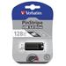 Verbatim USB flash disk, 3.0, 128GB, Store,N,Go PinStripe, čierny, 49319