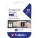 Verbatim USB flash disk, 3.0, 32GB, Fingerprint Secure, čierny, 49337, so šifrovaním