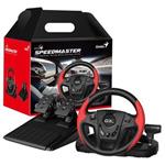 Volant Genius GX Gaming SpeedMaster, volant s pedálami a radiacou pákou, 13tl., USB, červeno-čierny 31620003400