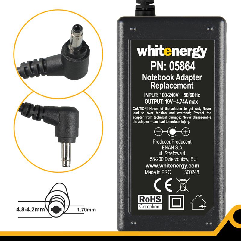 WE AC adaptér 19V/4.74A 90W konektor 4.8-4.2x1.7mm 05864