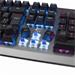 White Shark herní mechanická klávesnice GK-1926 LEGIONNAIRE-metal, US layout, modrý switch, sříbrná 0616320539603