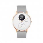 Withings / Nokia Steel HR (36mm) Rose Gold w/ Grey Silicone Wristband 36white-RG-S-Grey