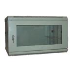 XtendLan 6U/600x450,na zeď, jednodílný, rozložený, skleněné dveře, šedý WS-6U-64-GREY-U