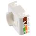 XtendLan Keystone jack RJ45 Cat6, STP, stříbrný, 180st, zaklapnutí zezadu