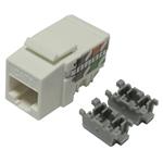 XtendLan Keystone jack RJ45 narážecí, Cat 6, UTP, bílý, 90 st., narážení shora