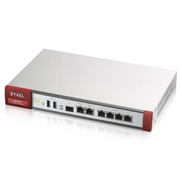 Zyxel VPN100, Advanced VPN Firewall, 100x VPN (IPSec/L2TP), up to 100 SSL VPN (10 included), 2x WAN, 4x L VPN100-EU0101F